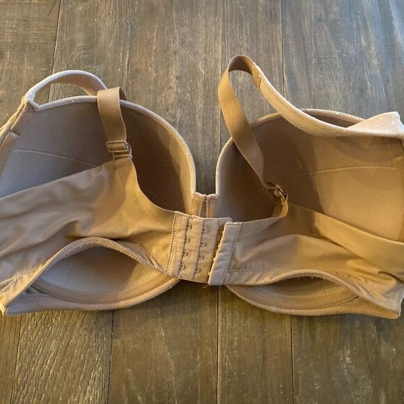 Soma Stunning Support Full Coverage Bra Size 40G Tan Color Lace Floral Underwire - Picture 2 of 3